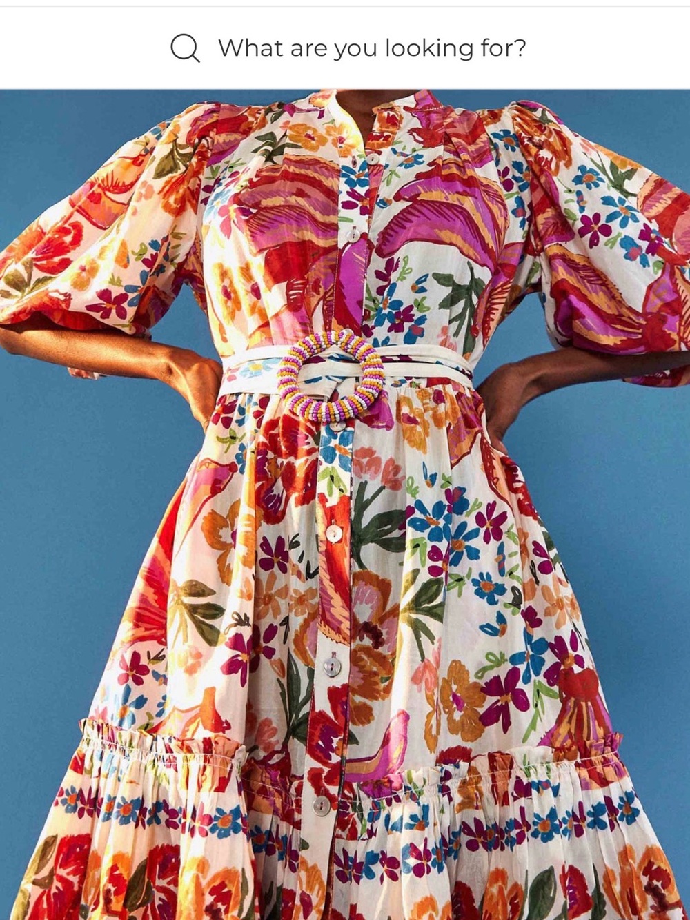 Farm Rio White Spring Bananas Belted Mini Dress XXS